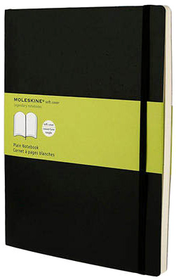 Записная книжка "Classic Soft" (нелинованная), Moleskine, ХLarge, черный (арт. QP623)