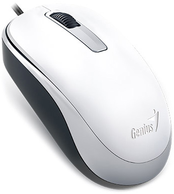 Мышь Genius DX-125, USB (белая, оптическая 1000dpi, подходит под обе руки)