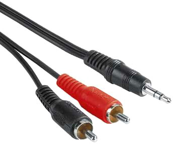 Кабель HAMA адаптер 2xRCA "тюльпан" (m) - 3.5 мм Jack (m), 2.0 м, , черный (H-30455)