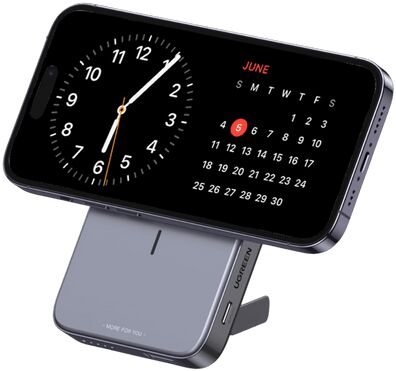 Внешний магнитный аккумулятор UGREEN PB206 (15086) 10000mAh MIni Magnetic Wireless 20W Power Bank With Holder.