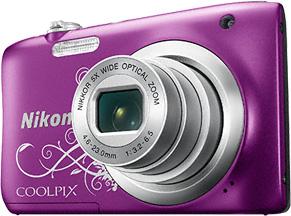 Цифровая фотокамера Nikon COOLPIX A100 Purple Lineart