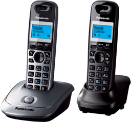 Телефон Panasonic KX-TG2512, тёмно-серый металлик