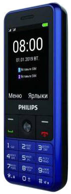 Мобильный телефон Philips E182 Xenium, Dual Sim, Blue
