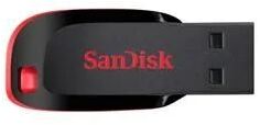 Флеш Диск Sandisk 32Gb Cruzer Blade SDCZ50-032G-B35 USB2.0 черный/красный
