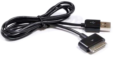Кабель USB для зарядки и синхронизации iPod/iPhone/iPad Dexim, черный [DWA008N-B]