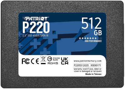 Твердотельный накопитель 2.5" SATA3 512Gb Patriot P220 [P220S512G25] (SSD)