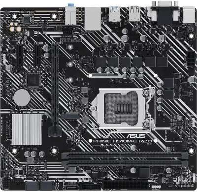 ASUS PRIME H510M-E R2.0 (Socket 1200, mATX, 2xDDR4(64GB), DP/VGA/HDMI, 1xPCIe 4.0x16/2xPCIe 3.0, 1xLAN, 4xSATA 6Gb/s, 1xM.2, 4xUSB 3.2, 2xUSB 2.0, 2xPS/2)