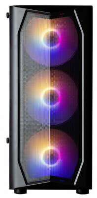 Корпус MidiTower Zalman N4 black (ATX, без БП, FRGB, 2xUSB2.0 Type-A + USB3.2 Type-A) (Zalman N4 rev.1)