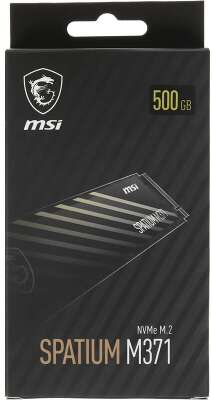 Накопитель SSD MSI 500Gb SPATIUM M371 (M.2 2280, PCI-E Gen3 х4, NVMe, R/W 2200/1150Mb/s, 110TBW, RTL) (S78-440K160-P83)