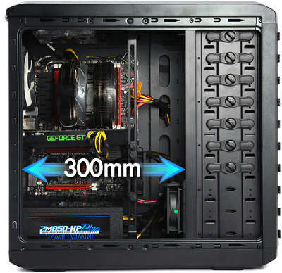 Корпус MidTower ATX 2.03 ZALMAN MS800 PLUS, черный (без б,п)