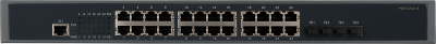 Управляемый коммутатор L3 NIKOMAX 24 BASE-T 1000Mb/s портов, 4 1/10G SFP+, 1 Console. 1U 19