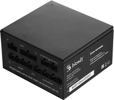 Блок питания Bloody ATX 750W BD-PS750G 80+ gold (20+4pin) APFC 120mm fan color LED 6xSATA Cab Manag RTL