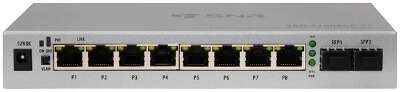 SNR SNR-S1908GP-2S Неуправляемый POE коммутатор уровня 2, 8 порта 10/100/1000Base-T, 2 порта 1000Base-X (SFP)