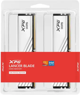 Память DDR5 2x16GB 5600MHz A-Data AX5U5600C4616G-DTLABWH XPG Lancer Blade RTL Gaming PC5-44800 CL46 DIMM ECC 288-pin 1.1В kit dual rank с радиатором Ret