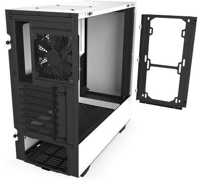 Корпус NZXT H510 White/black, белый, ATX, Без БП (CA-H510B-W1)
