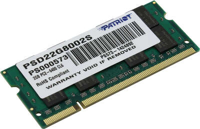 Модуль памяти SO-DIMM DDR-II 2048Mb DDR800 Patriot (PSD22G8002S)
