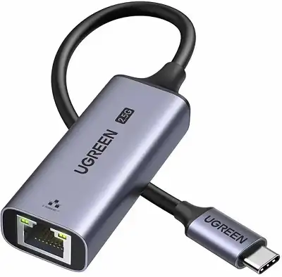 Адаптер UGREEN CM648 (25052) USB-C 3.1 to RJ45 2.5G Ethernet Adapter. Цвет: серый