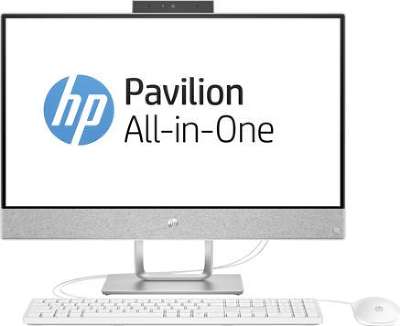 Моноблок HP Pavilion 24-x007ur 24" FHD Touch i7-7700T/8/1000/HDG630/WF/CAM/Kb+Mouse/DOS, белый