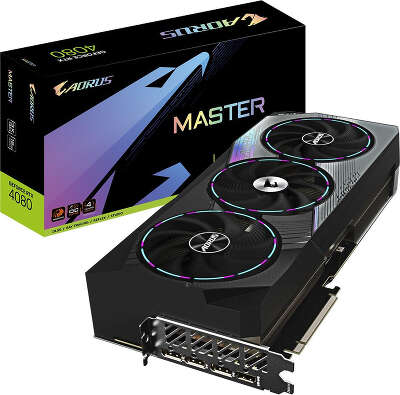 Видеокарта GIGABYTE NVIDIA nVidia GeForce RTX 4080 AORUS MASTER 16Gb DDR6X PCI-E HDMI, 3DP