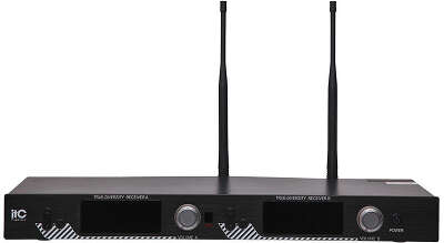 T-521UW Двухканальная радиомикрофонная система, приёмник +1 головной +1 петличный микрофоны