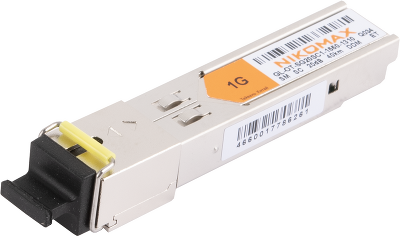 Модуль NIKOMAX SFP, 1.25 Гбит/с, WDM, 1 ОВ, SM, 1xSC, Tx:1550/Rx:1310 нм, DDM, 20 дБ (до 40 км)