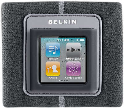 Чехол Belkin Sweatband with TPU Frame для iPod nano 6G, черный [F8Z790cwC00]
