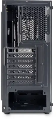 Корпус Оклик OCC-MD302 черный без БП ATX 6x120mm 2xUSB2.0 1xUSB3.0 audio bott PSU