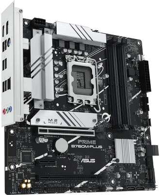 ASUS PRIME B760M-PLUS (Socket 1700, mATX, 4xDDR5(192GB), DP/HDMI 2.1, 2xPCIe 4.0x16/1xPCIe 4.0, 1xLAN (2.5GbE), 4xSATA 6Gb/s, 2xM.2, 2xUSB 3.2, 4xUSB 2.0, 1xPS/2)