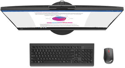 Моноблок Lenovo AIO V530-24ICB 23.8" FHD i5 9400T/8/1000/Multi/WF/BT/Cam/Kb+Mouse/W10Pro,черный