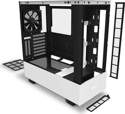 Корпус NZXT H510 Elite White/black, белый, ATX, Без БП (CA-H510E-W1)