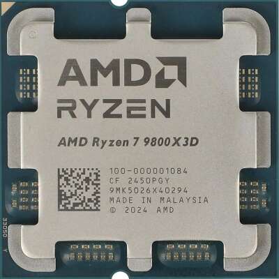 CPU AMD Ryzen 7 9800X3D OEM (100-000001084){Granite Ridge, 4nm, C8/T16, Base 4,7GHz, Turbo 5,2GHz, GPU Radeon Graphics, L3 96Mb, TDP 120W, SAM5}