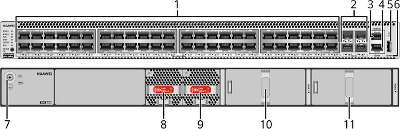 Коммутатор Huawei S5731-S48P4X (48*10/100/1000BASE-T, 4*10GE SFP+, PoE+, 2*1000W (Back to Front), S57XX-S Series Basic SW)