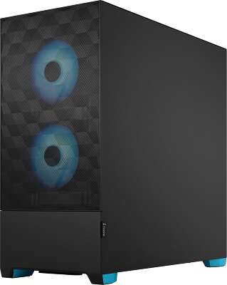 Корпус Fractal Design Pop Air RGB Cyan, черный/голубой, ATX, Без БП (FD-C-POR1A-02)