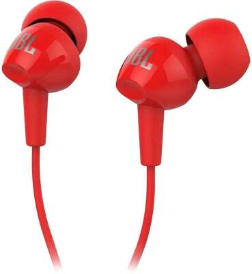 Наушники JBL C100SI Wired In-Ear Headphones Red
