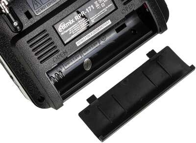 Радиоприемник портативный Ritmix RPR-171 черный USB microSD