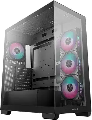 Корпус Deepcool CG580 4F черный без БП ATX 6x120mm 3x140mm 2xUSB3.0 audio bott PSU