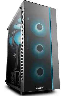 Корпус Deepcool Matrexx 55 V4 черный без БП ATX 7x120mm 2x140mm 2xUSB3.0 audio bott PSU