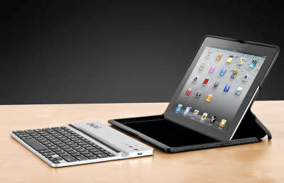 Чехол с клавиатурой ZAGG Folio для iPad/iPad 2, серебристый (английская)