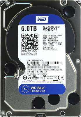 Жёсткий диск WD SATA-3 6Tb Blue WD60EZRZ, 5400rpm, 64MB buffer