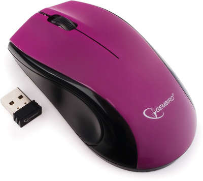 Мышь беспроводная Gembird MUSW-320, фиолетовая