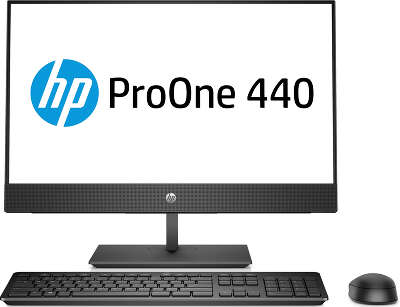 Моноблок HP ProOne 440 G4 23.8" FHD i3-8100T/4/1000/Multi/WF/BT/Cam/Kb+Mouse/W10,черный (4YW04ES)
