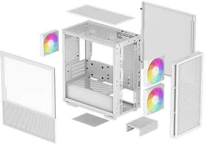 Корпус Deepcool CH360, белый, mATX, без БП (R-CH360-WHAPE3-G-1)