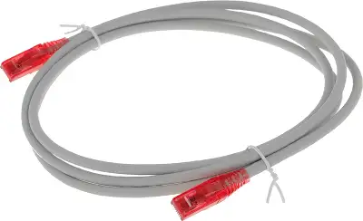 Патч-корд Hyperline PC-LPM-UTP-RJ45-RJ45-C5E-2M-LSZH-GY UTP RJ-45 вил.-вилка RJ-45 кат.5E 2м серый LSZH 24AWG