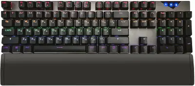 Клавиатура Оклик 935G RAGNAR механическая черный USB Multimedia for gamer LED (подставка для запястий)