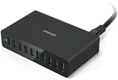 Зарядное устройство Anker 10-Port Desktop Charger V3 60 Вт, Black [A2133L11]