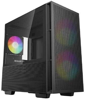 Корпус MiniTower Deepcool CH360 black (mATX, без БП, ARGB, USB3.2 Type-A + USB3.2 Type-C) (R-CH360-BKAPE3-G-1)