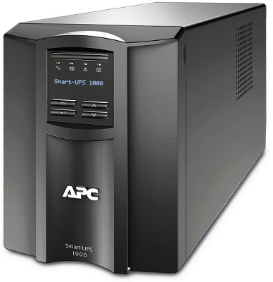 Источник бесперебойного питания APC Smart-UPS 1000VA/700W, Line-Interactive, LCD, Out: 220-240V 8xC13 (4-Switched), SmartSlot, USB, SmartConnect, Black, 1 year warranty (замена SMT1000I)