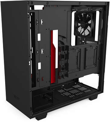 Корпус NZXT H510 Black/red, черный, ATX, Без БП (CA-H510B-BR)