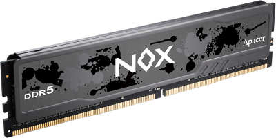 Оперативная память Apacer DDR5 16GB 5600MHz DIMM NOX Black Gaming Memory (PC5-44800) CL40 1.25V (Retail) 2048*8 Heat Sink (Retail) 3 years (AH5U16G56C522MBAA-1)