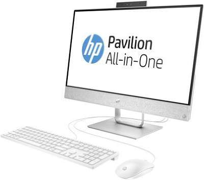 Моноблок HP Pavilion 24-x008ur 24" FHD Touch i7-7700T/8/1000/HDG630/CAM/Kb+Mouse/W10, белый